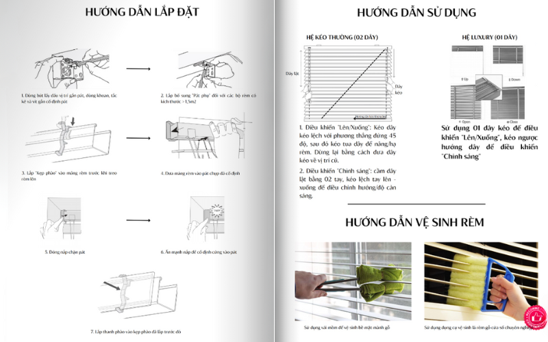 Hướng dẫn lắp đặt và sử dụng rèm sáo gỗ